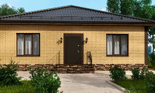 Проекты одноэтажных домов из кирпича | Строй-Мнр - Минеральные Воды от 3588 рублей
